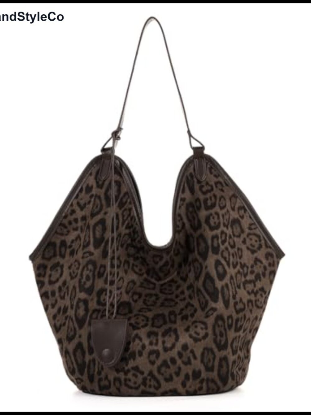 Faux Suede Leopard Tote Bag Large Capacity Cheetah Hobo Purse